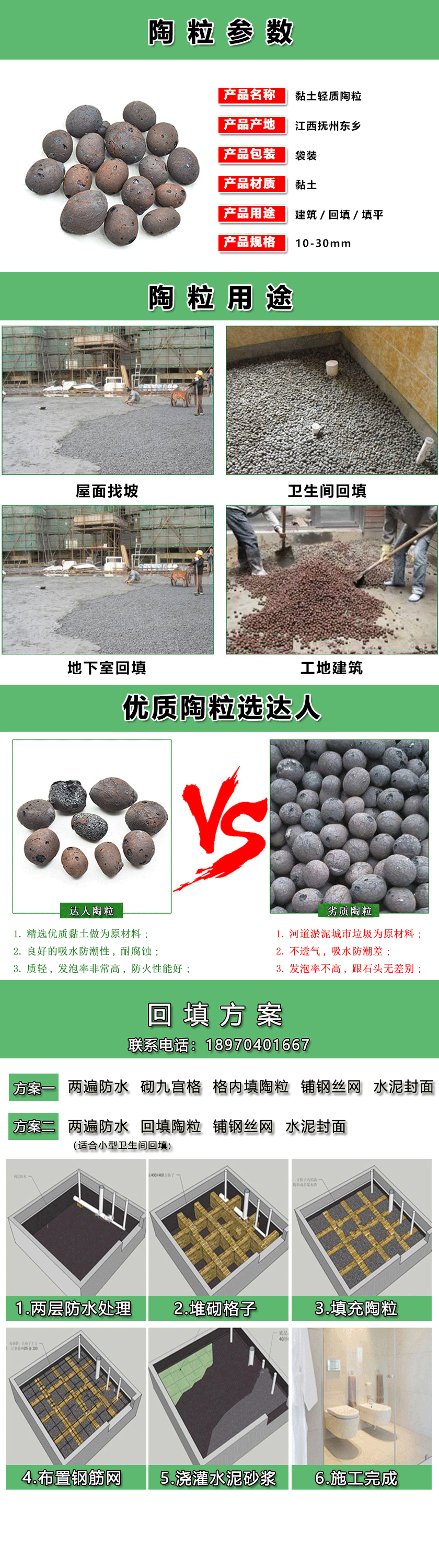 東鄉縣陶粒廠家、東鄉縣陶粒批發、東鄉縣陶?；靥钚l生間要多少錢